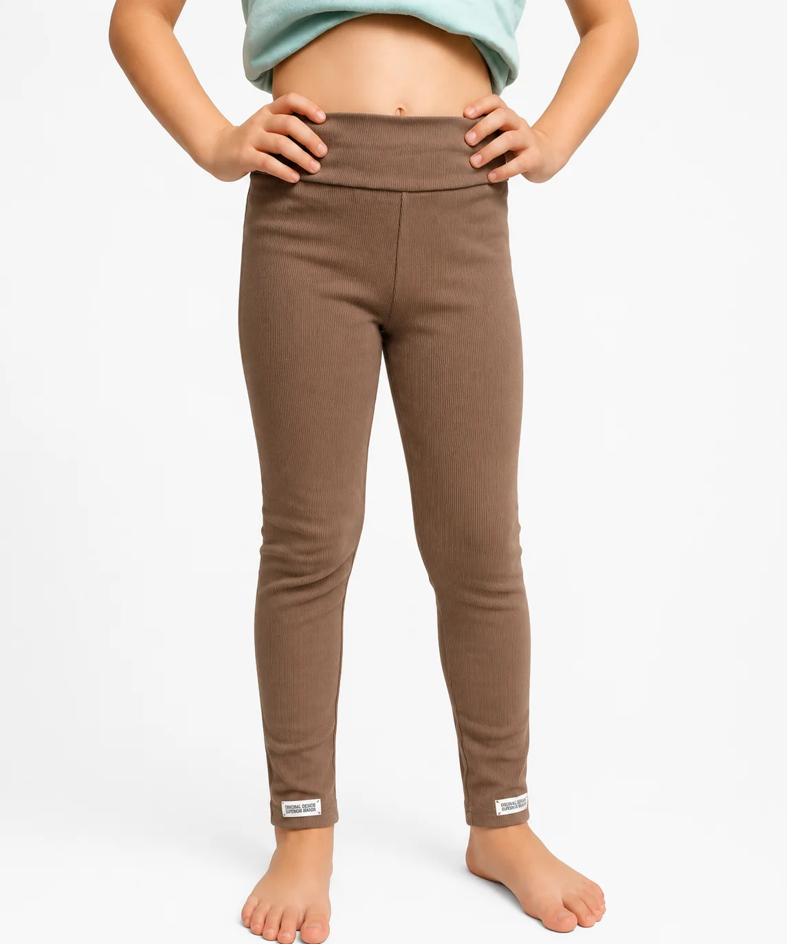 Středně zateplené legíny - CHOCO BEAR - velikosti od 98 do 128