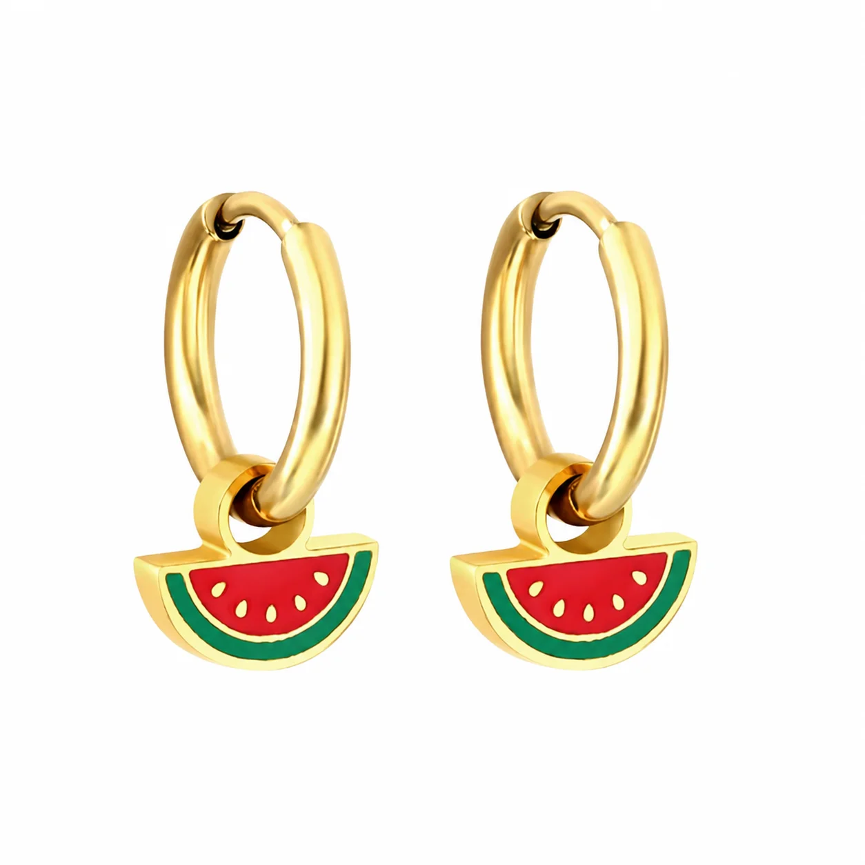 SWEET MELON GOLD - náušnice z chirurgické oceli - zlatá