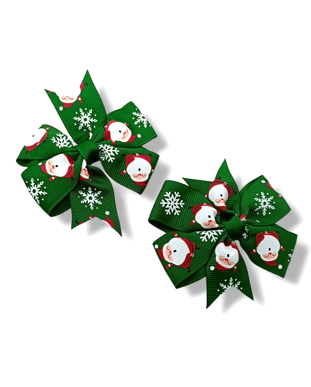 Vánoční mašle velké - zelené, Santa