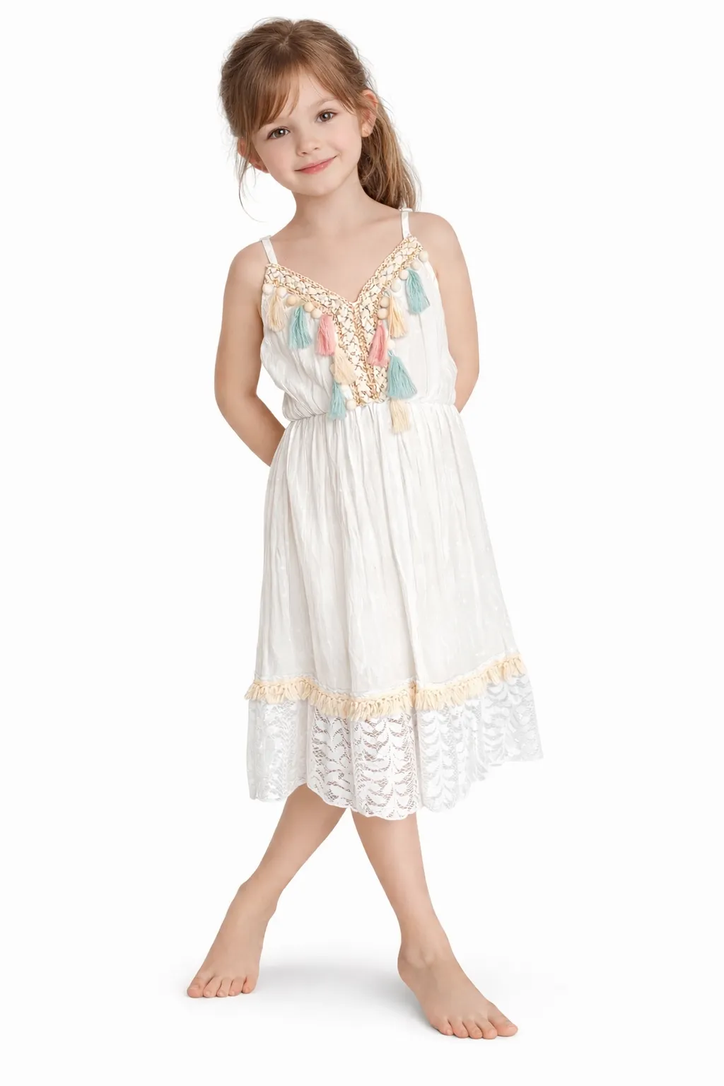 BOHO PRINCESS - dívčí šaty, velikosti od 128 do 164