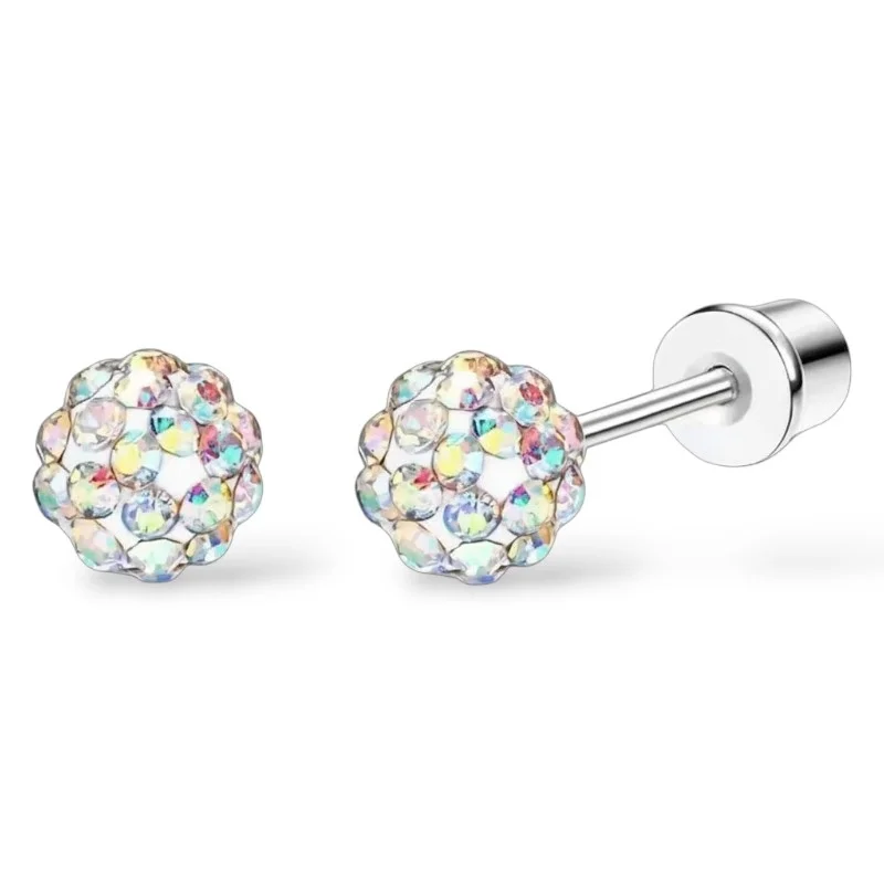 CRYSTAL BUBBLE MINI- náušnice z chirurgické oceli - stříbrná