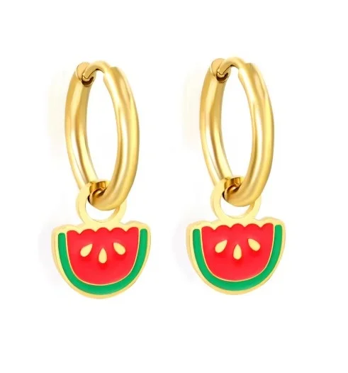 MELON GOLD - náušnice z chirurgické oceli - zlatá