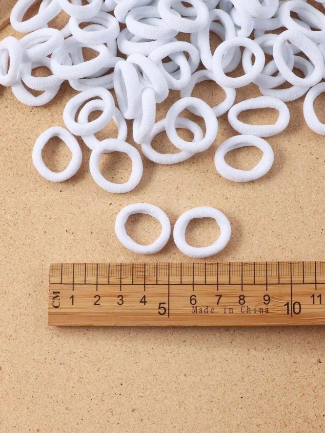 WHITE BANDS - bílé gumičky, 40 ks