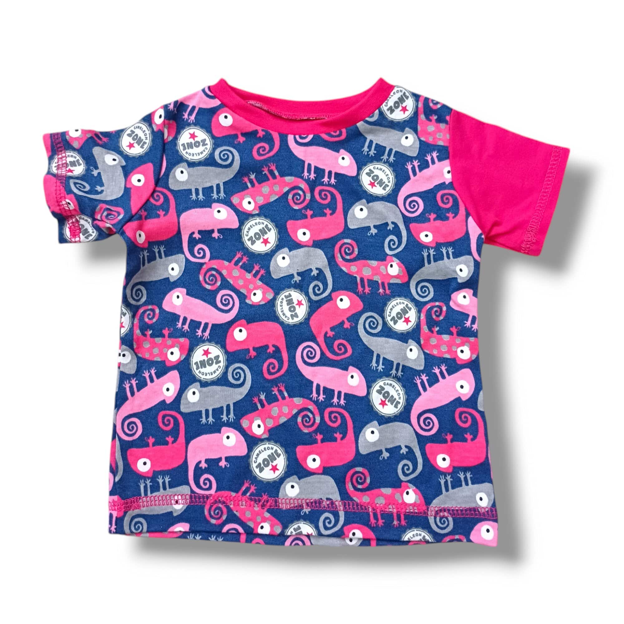 Ručně šité PYŽÁMKO - chameleon, velikost 74