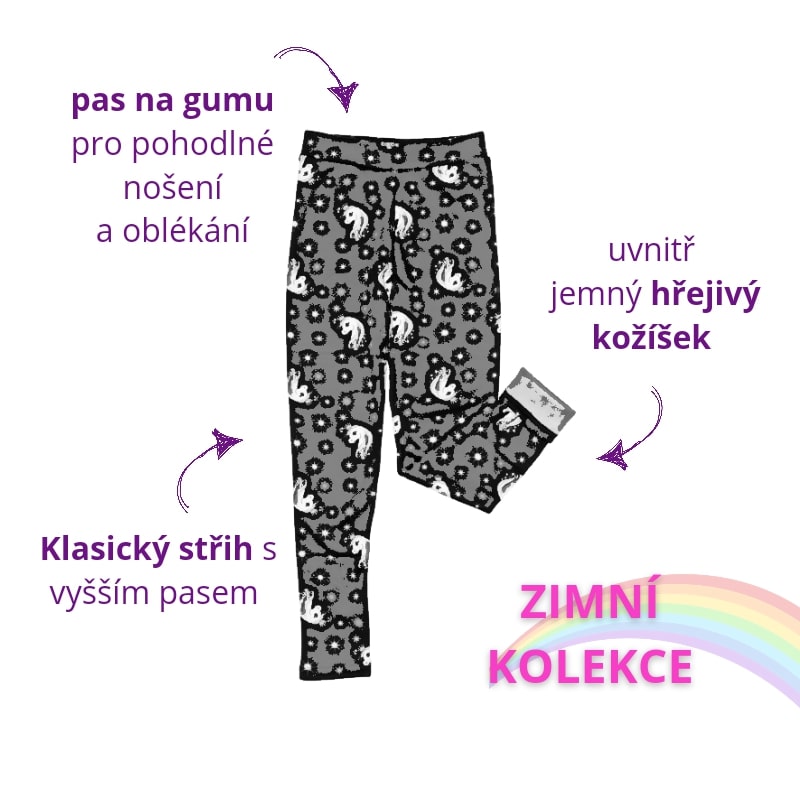 Zateplené legíny - CAMO QUEEN, velikost 158-164