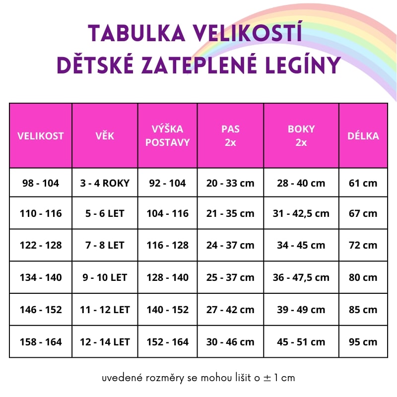 Zateplené legíny - Strážkyně kouzelného lesa - sovy, velikost 158-164