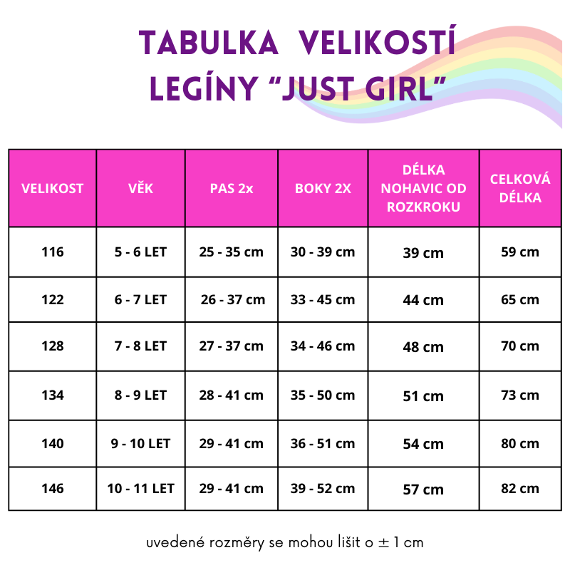 Klasické legíny JUST GIRL - zelený nápis, velikost 116